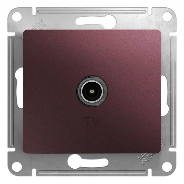 Schneider/Systeme Electric GLOSSA Розетка TV оконечная баклажан