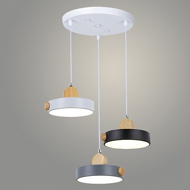 Подвес H0321A15/3HQ WT+GREY+BLACK белый/серый/черный LED 3x24W d400 h1000, GAN22