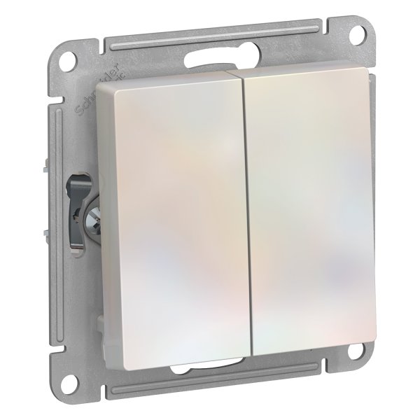 Schneider ATLASDESIGN Переключатель 2кл 10A жемчуг