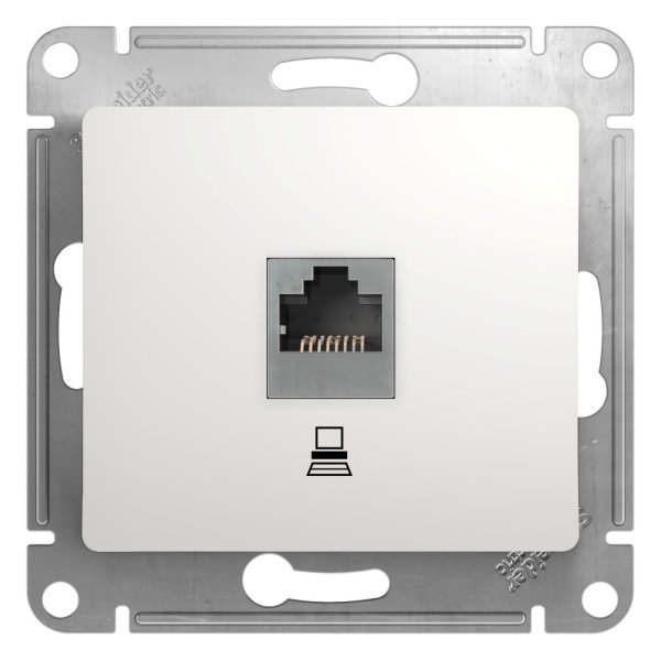 Schneider GLOSSA Розетка RJ45 белый