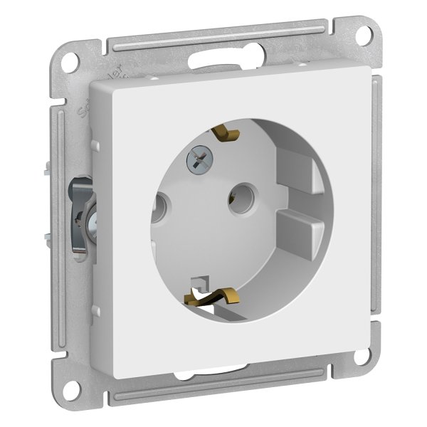 Schneider/Systeme Electric ATLASDESIGN Розетка 1-я с/з 16А белая