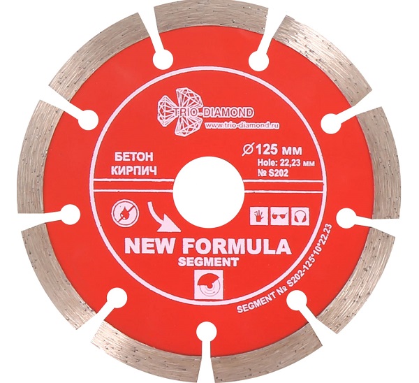 Алмазный диск 125*10*22,23 NEW FORMULA SEGMENT TRIO DIAMOND