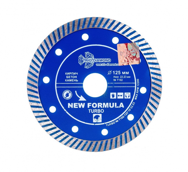 Алмазный диск отрезной Turbo 125*10*22,23мм TRIO DIAMOND