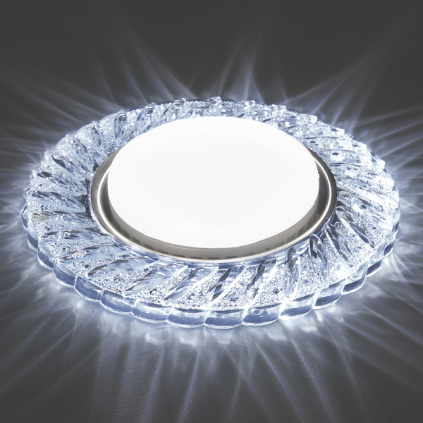 Светильник встраиваемый Feron СD4021 GX53 6500К+20LED с подсветкой