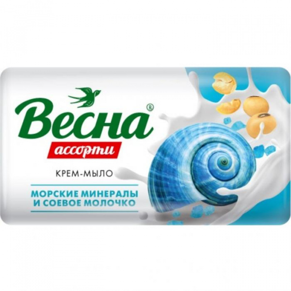 ВЕСНА Мыло морск. мин и соевое молочко 90 г
