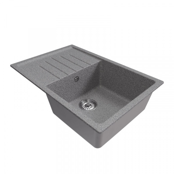 Мойка MIXLINE МЛ-ГМ19 (ML-GM19)КОМФОРТ с крылом, темно-серая (309),  750*500*200мм