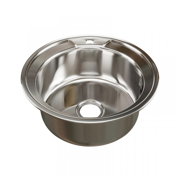 Мойка круг d 51 (0,6) вып 3 1/2" MIXLINE (глуб чаши 17см) с сифоном