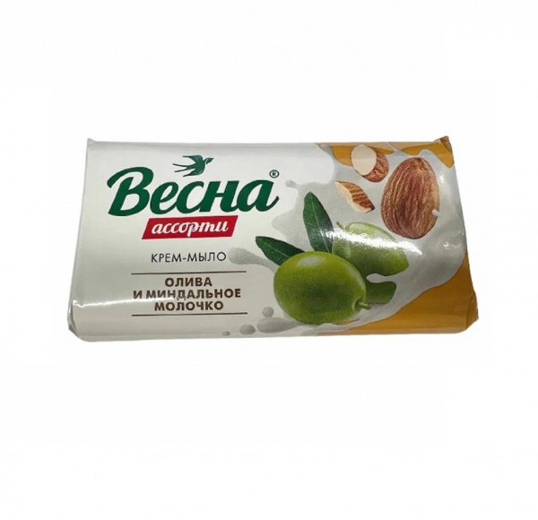 ВЕСНА Мыло олива и миндальное молочко 90г
