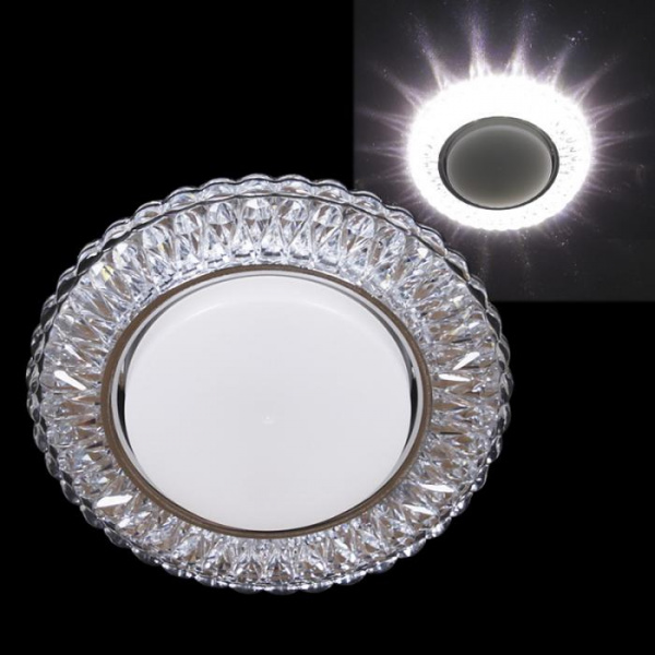 Светильник встраиваемый Reluce 53213-9.0-001MN GX53+LED5W DL 4000K WH с подсветкой