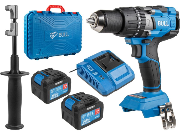 ALL1 XLTpro SET Аккум. дрель-шуруповерт BULL SR 1805, 2х6 А*ч, БЕСЩЕТ 18 В, 120 Н*м, БЗП(мет.) 13 мм