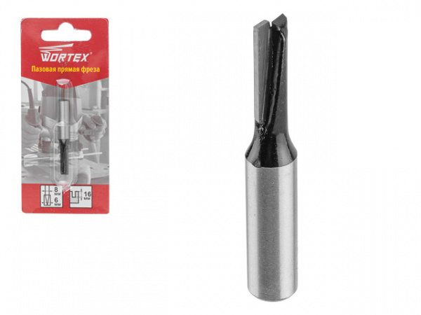 Фреза пазовая прямая 6х16 WORTEX