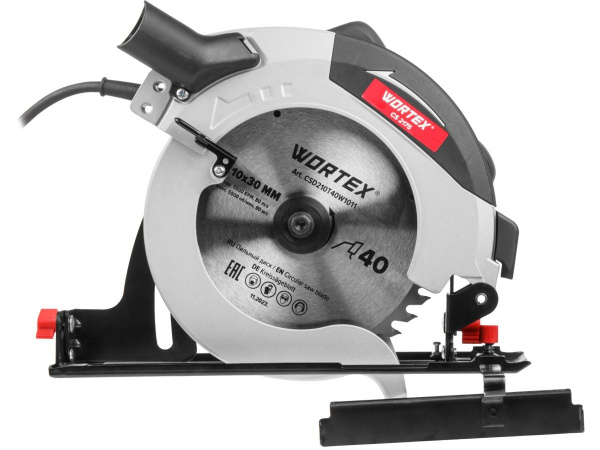 Циркулярная пила WORTEX CS 2175 в кор. 1900 Вт, 210 мм, до 75 мм