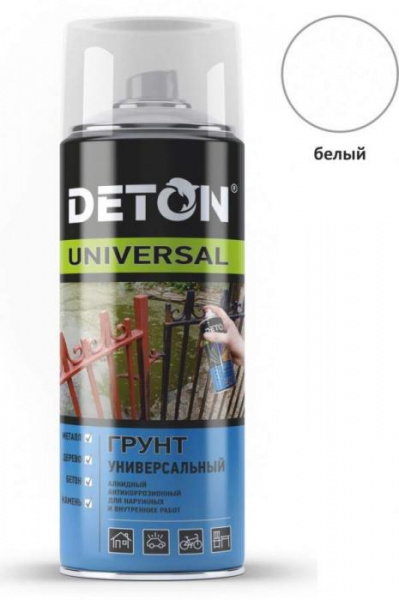Аэрозоль Deton Universal Грунт 520мл алкид атмосферост БЕЛЫЙ DTN-A70823