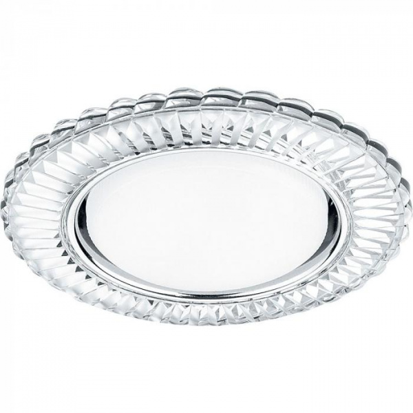 Светильник встраиваемый Feron CD4044 GX53 LED+4W прозрачный с подсветкой