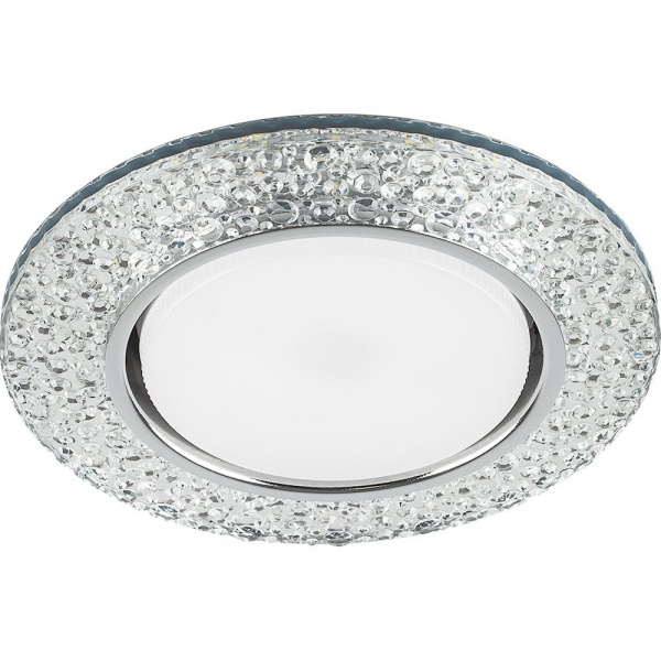 Светильник встраиваемый Feron CD4032 GX53+LED прозрачный с подсветкой