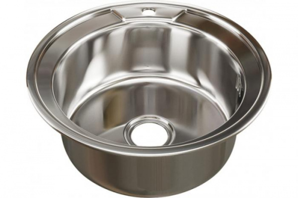 Мойка круг d 51 (0,8) вып 3 1/2 MIXLINE (глуб чаши 18см) с сифоном
