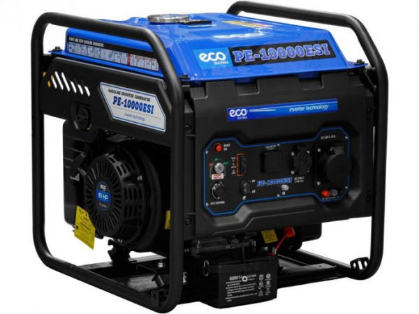 Электростанция (генератор инверторный бензиновый) ECO PE-10000ESI 7.5 кВт 230В ав.пуск бак 25л 72кг)