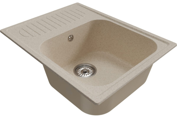 Мойка MIXLINE ML-GM18 с крылом, бежевая (328),640*490*190мм NEW