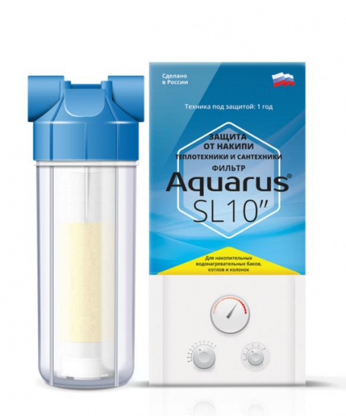 Фильтр для защиты от накипи теплотехники и сантехники 3/4 AQUARUS SL 10 колба