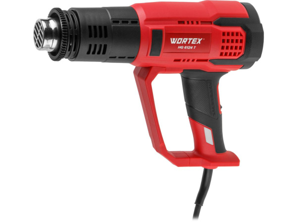 Термовоздуходувка WORTEX HG 6124 T в кор. + набор сопл 2000 Вт, 2 режима., 60-600 °С