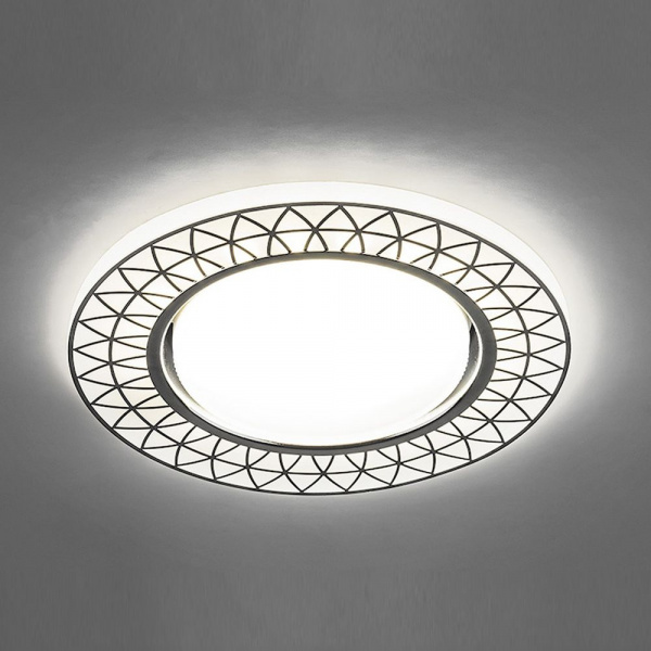 Светильник встраиваемый Feron СD9914 GX53 4000К+15LED с подсветкой