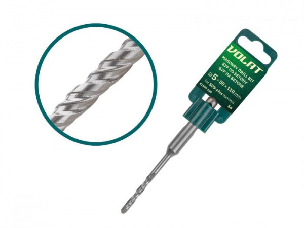 Бур (сверло) 5х50х110 мм SDS-plus S4 ВОЛАТ