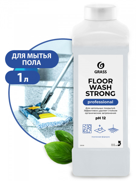 ЧЗ Средство для мытья пола "Floor Wash Strong" (щелочное) 1л GraSS