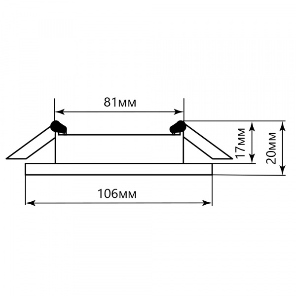 Светильник встраиваемый Feron DL53 GX5311W 230V черный хром