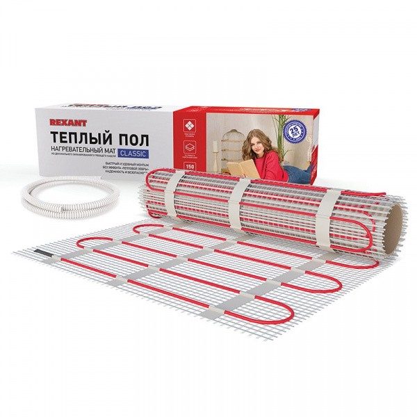 Теплый пол REXANT Classic RNX-5,0-75 0,5х1м S=0,5м2 75Вт 