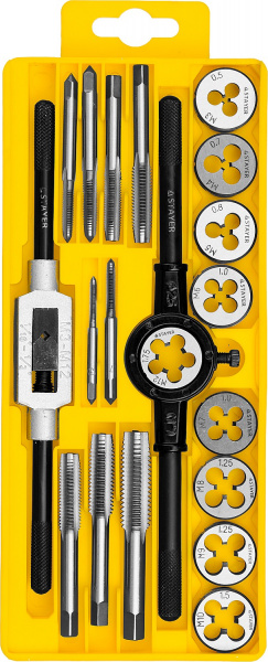 STAYER MaxCut 20 предмета, легированная сталь, Набор метчиков и плашек