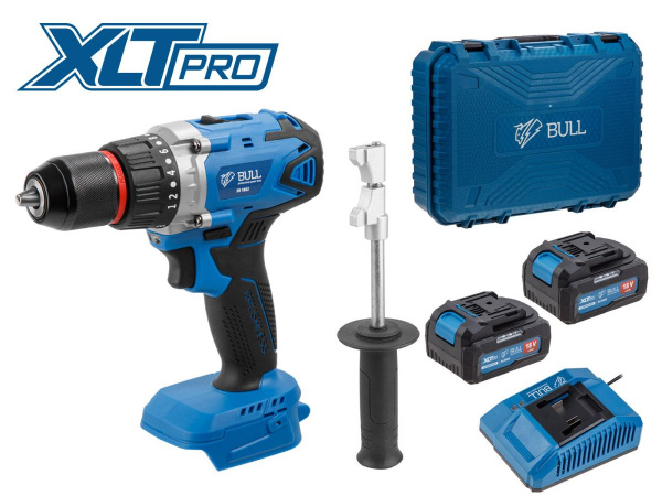 ALL1 XLTpro SET Аккум. дрель-шуруповерт BULL SR 1802 БЕСЩЕТ 18В 80 Нм 2*4 Ач 13мм (шурупы до 10мм)