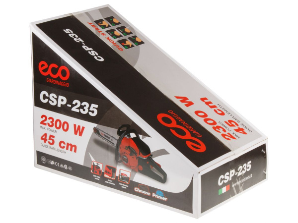 Бензопила ECO CSP-235 шина 45 см (18"), 0.325", 1.5 мм, 72 зв.