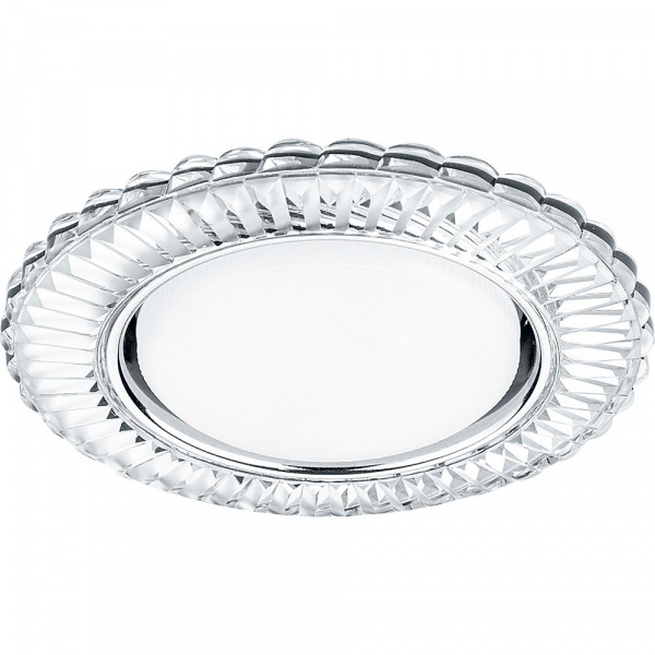 Светильник встраиваемый Feron CD4044 GX53 LED+4W прозрачный с подсветкой