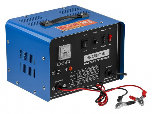 Зарядное устройство Solaris CH-502 (12 В / 24 В; 50 А; 150 - 450 А*ч; BOOST) CH502011