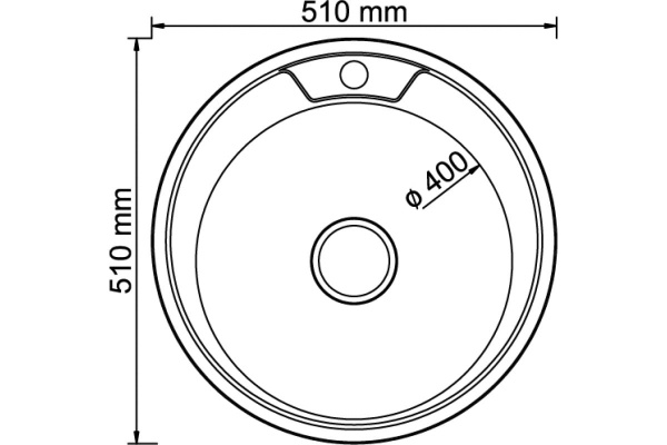 Мойка круг d 51 (0,8) вып 3 1/2 MIXLINE (глуб чаши 18см) с сифоном