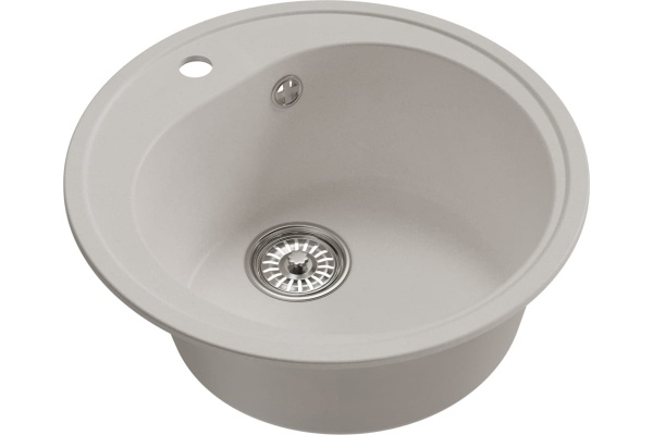 Мойкa MIXLINE ML-GM11 круглая, ультра-белая (341), 500мм (глуб. чаши 180) NEW