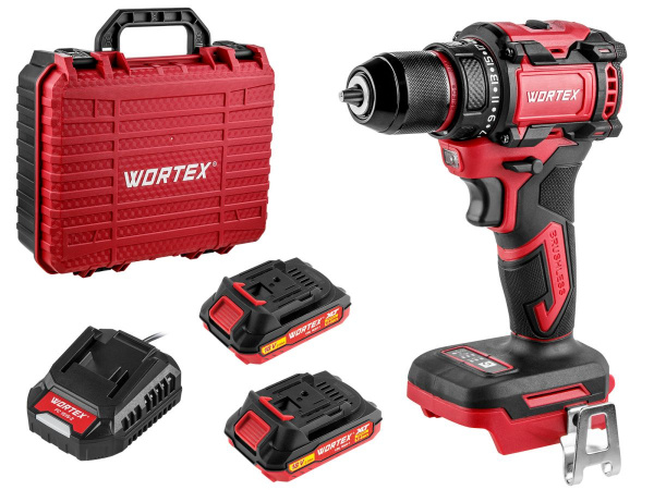 ALL1 XLT SET Аккум. дрель-шуруповерт WORTEX BD 2025 DLi БЕСЩЕТ18 В 50 Н*м, 2х2 А*ч, БЗП 10 мм