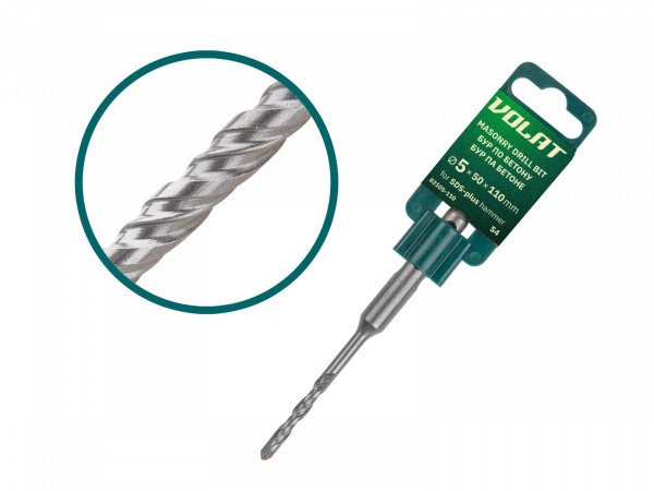 Бур (сверло) 5х50х110 мм SDS-plus S4 ВОЛАТ