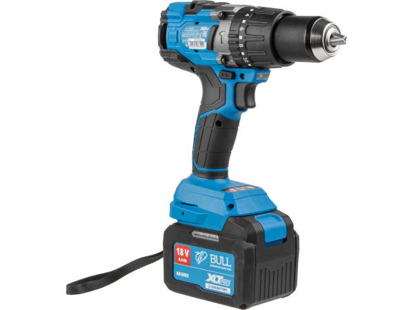 ALL1 XLTpro SET Аккум. дрель-шуруповерт BULL SR 1805, 2х6 А*ч, БЕСЩЕТ 18 В, 120 Н*м, БЗП(мет.) 13 мм