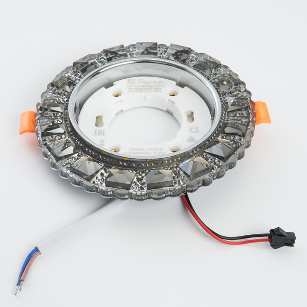 Светильник встраиваемый Feron CD4045 GX53+LED серый с подсветкой