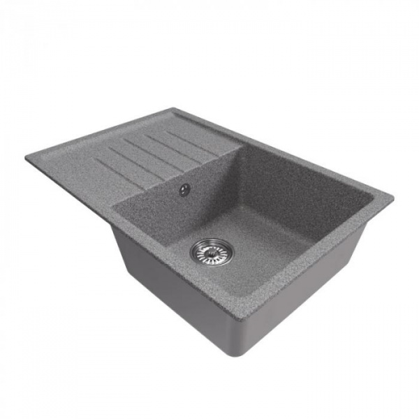 Мойка MIXLINE МЛ-ГМ19 (ML-GM19)КОМФОРТ с крылом, темно-серая (309),  750*500*200мм