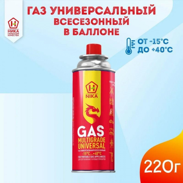 Газ для портативных приборов NIKA универсальный