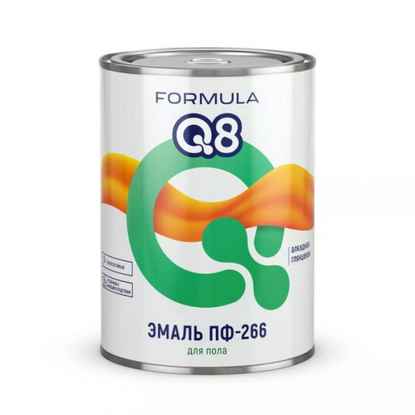 Эмаль Formula Q8, ПФ-266, алкидная, глянцевая, красно-коричневая, 0.8 кг