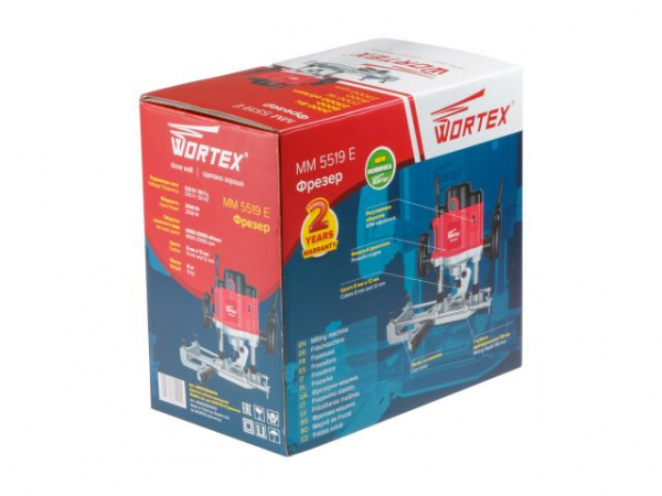 Фрезер вертикальный WORTEX MM 5519 E в кор. + аксессуары (Ход фрезы 58 мм, 8 кг) (MM5519E00019)