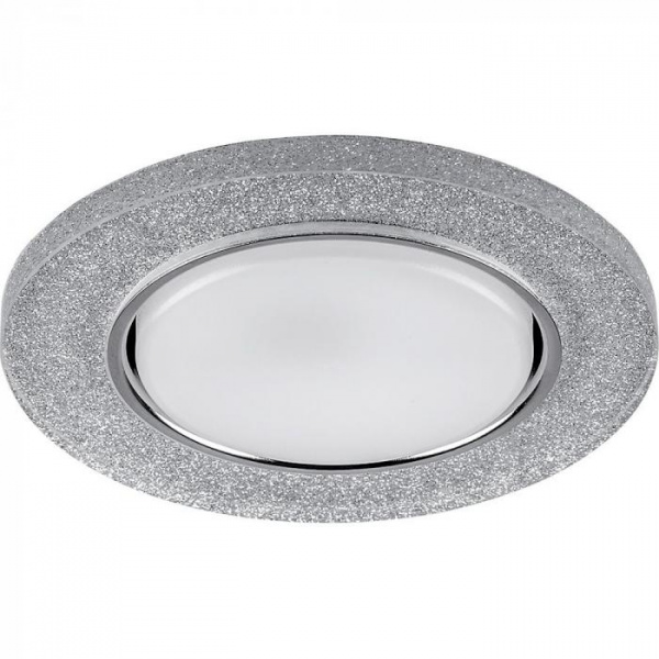 Светильник встраиваемый Feron СD4041 GX53 4000k+20LED с подсветкой серебро