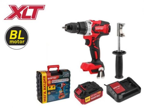 ALL1 LXT SET Аккум. дрель-шуруповерт WORTEX BD 2030 Dli в чем.  БЕСЩЕТ., 18 В, 80 Н*м, 1х4 А*ч, БЗ