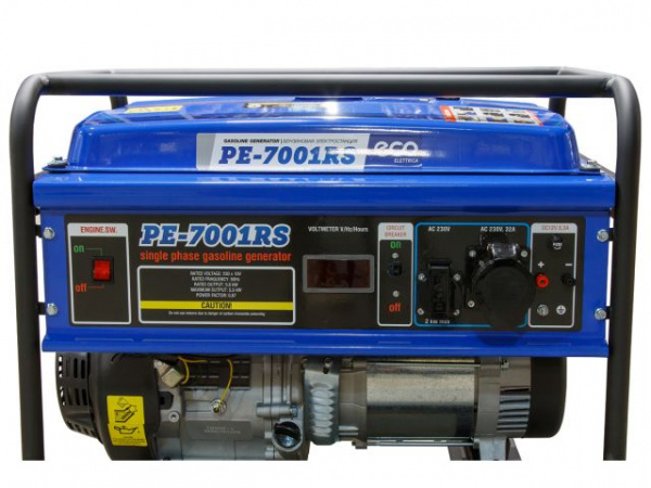Электростанция (генератор бензиновый) ECO PE-7001RS (5.5 кВт, 230 В, бак 25.0 л, вес 70 кг)