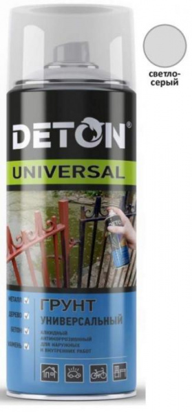 Аэрозоль Deton Universal Грунт 520мл алкид атмосферост СВЕТЛО-СЕРЫЙ DTN-A46791