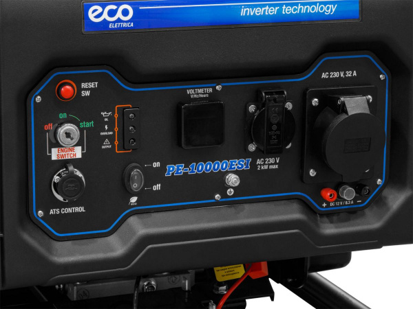 Электростанция (генератор инверторный бензиновый) ECO PE-10000ESI 7.5 кВт 230В ав.пуск бак 25л 72кг)